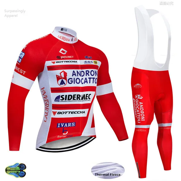 Picture Color Pro UCI Team Red Andro велосипедная майка, зимняя велосипедная одежда, одежда для велосипеда, одежда с длинным рукавом, Джерси для горного велосипеда, комплекты Джерси, 9D гель - Цвет: Picture Color