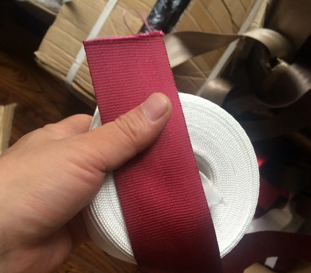 30 meters Roll Seat Belt bing Safety Strap Maroon Color 48mm Wide 5