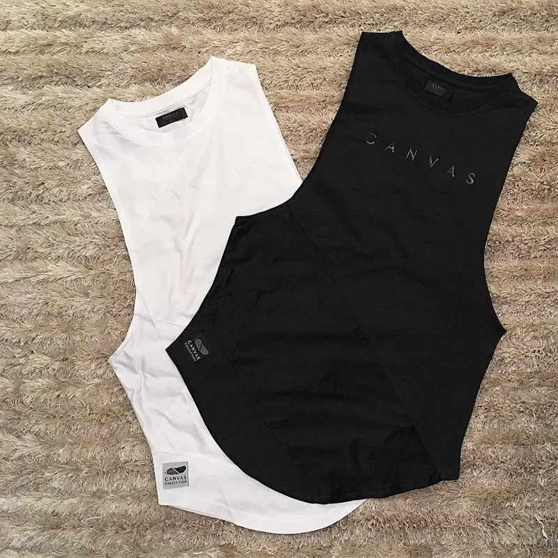 

Brand Sports Running Vest Men Fitness Tank Top Gym Sleeveless Workout Singlets Muscle Tank Top Bodybuilding Clothing clothin