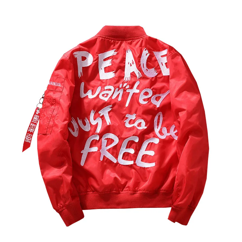 Zogaa Mens Jackets And Coats Hip Hop Jacket Men Clothes Cotton Embroidery Peace Jacket Zipper Coat Men Bomber Streetwear Jacket