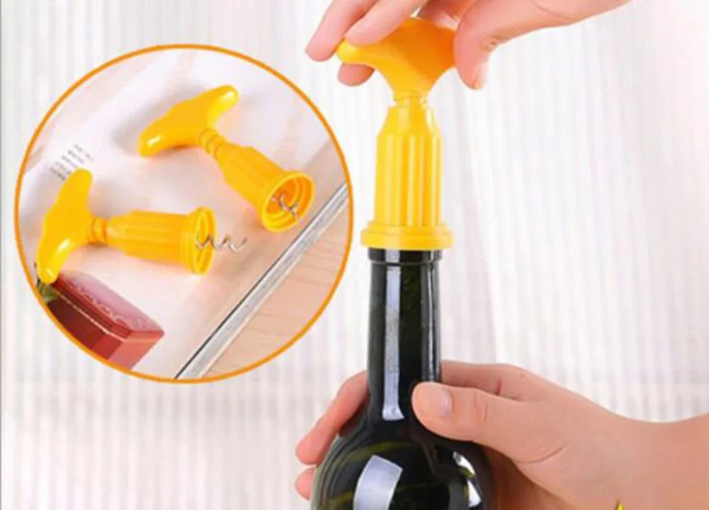 Пластиковые пробки из нержавеющей стали открывалки красное вино креативные держатели для ручки открывалки бутылок штопор