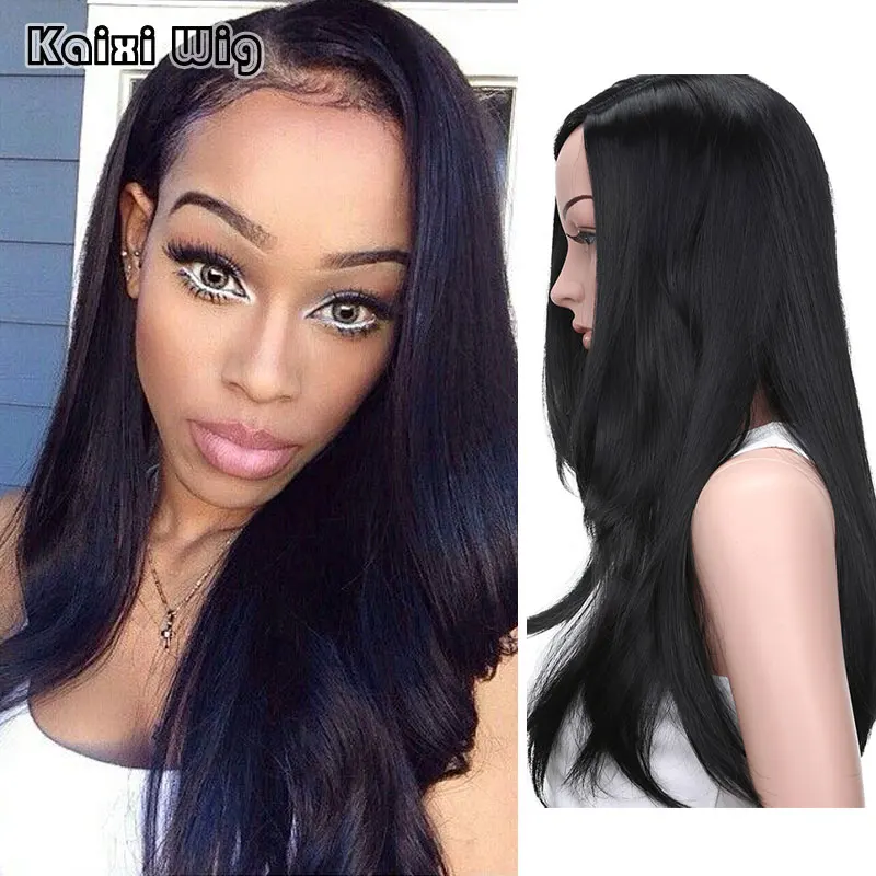 24 Long Black Wig Long Straight Hairstyles  For Women  
