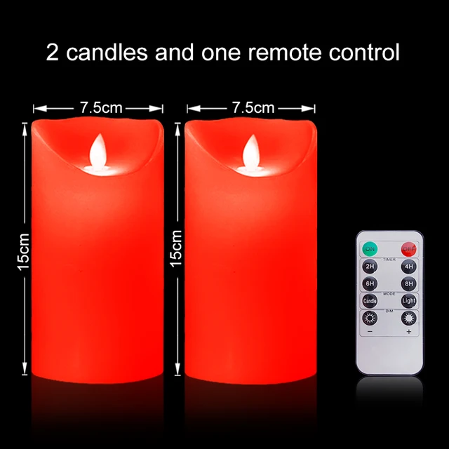 Buy 3pcs/lot Remote control Red LED Candle Flameless