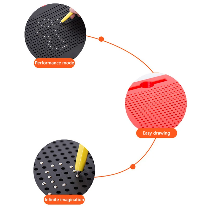 Магнитный стальной пластиковый коврик для рисования, доска для планшета, магнитные подушечки для раннего обучения, игрушки в подарок, бусины для детей, мяч для обучения детей