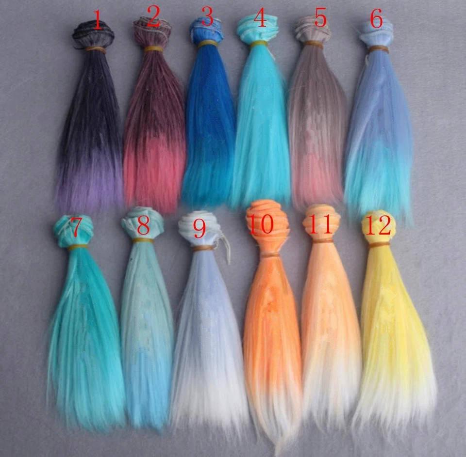 1m DIY Purple hair Wig For OB AZONE 12/" Action Figure Doll No.11