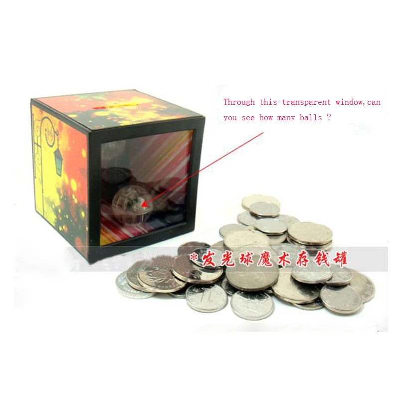 Funny Gadgets Flash Light Up Magic Box Piggy Bank Close Funny Gadgets Flash Light Up Magic Box Piggy Bank Close Trick Money Props Coin Disear Toy Decorations In Tricks From Toys