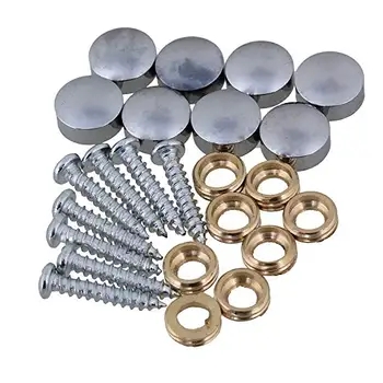 

Home Furniture Fitting Silver Round Copper Screw Cap Nails Mirror Table Decorative Nails Pack of 8 (10mm Dia)
