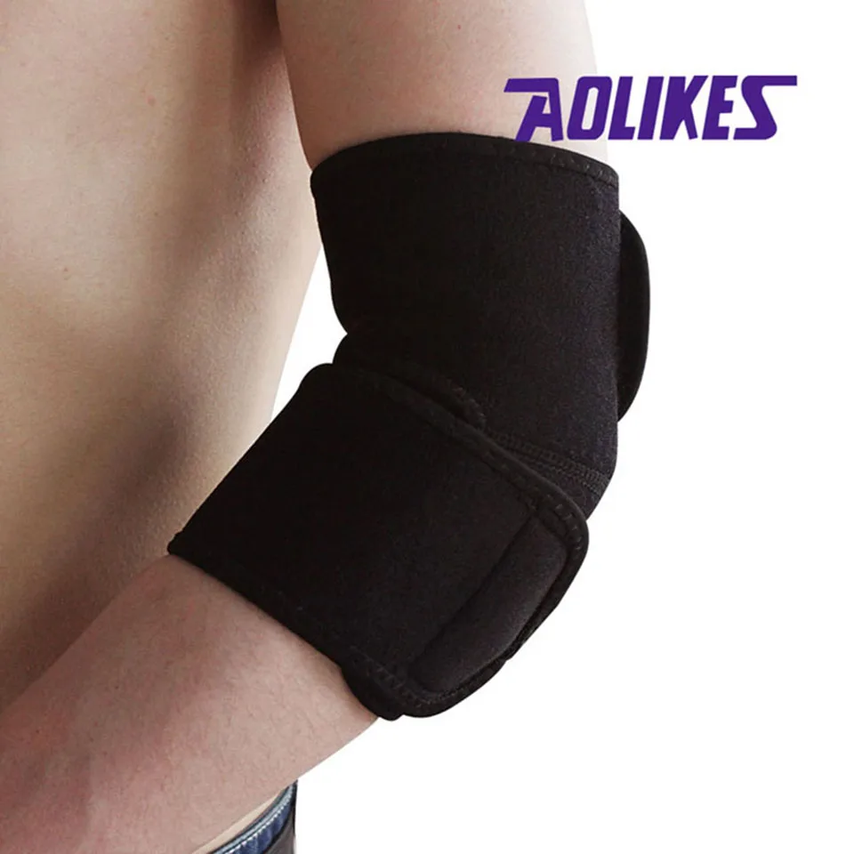 

AOLIKES 1 Pair Adjustable Elbow Support Pads Sports Safety coderas Protector for Gym Running Vendas Para Deporte