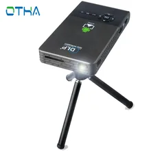 OTHA Mini Projecteur HDMI En Pleine HD1080p Home Cinéma Android WiFi Bluetooth Intelligent DLP Projecteur pour L’école Buisness Proyector