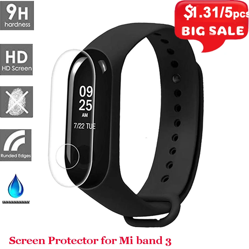 

5pcs/2pcs/1pcs Screen Protector for Mi Band 3 Anti-scratch Protective Film for Mi 3 Xiaomi Mi Band Smart Bracelet Accessories .