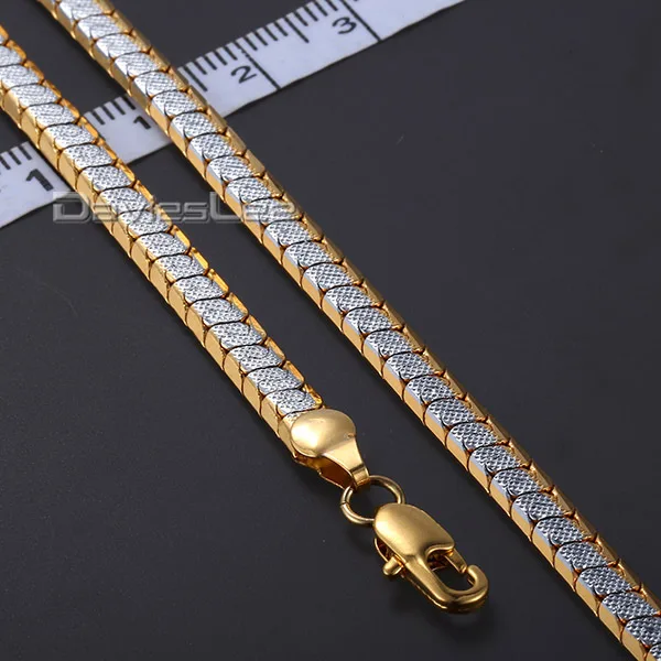 Davieslee ожерелье для мужчин чешуя самородок золотая цепочка мужские ювелирные изделия подарок вечерние DLGN330
