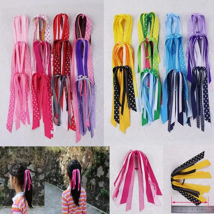 DHL Free Shipping 300pcs/lot Peace Sign Ponytail Ribbons, Hair Ties