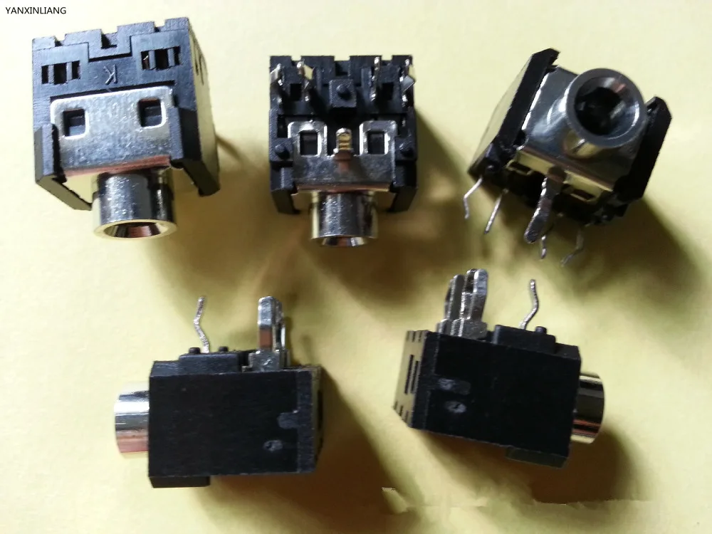 

10PCS 3.5mm Female Audio Connector 5 Pin DIP Headphone Jack Socket PJ-306