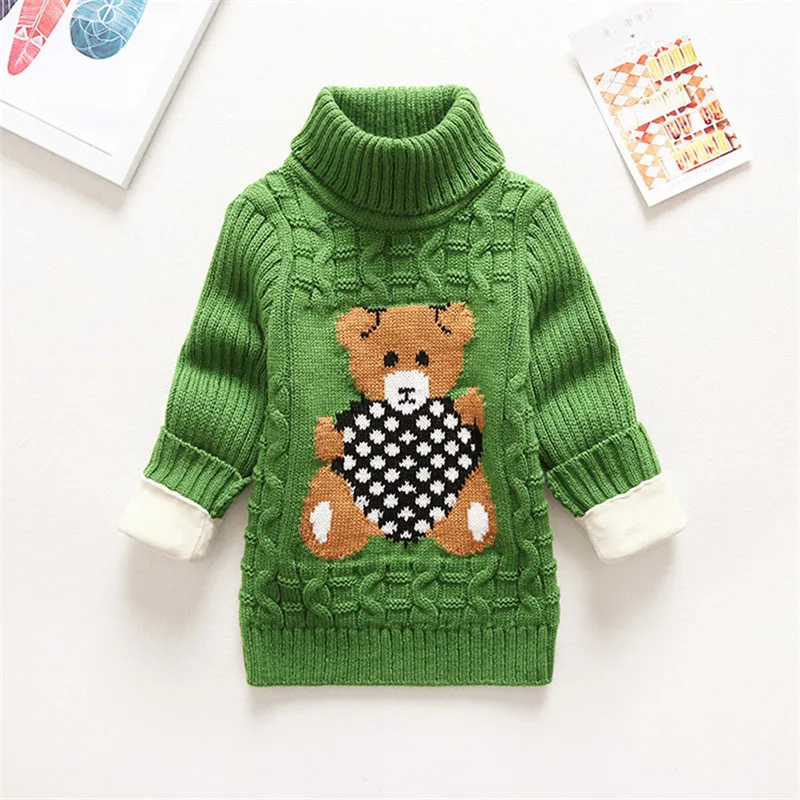 BibiCola/Детские свитера; сезон осень-зима; Детский кардиган для мальчиков; свитер с высоким воротником для девочек; пуловеры; плотная Теплая Бархатная верхняя одежда; B3