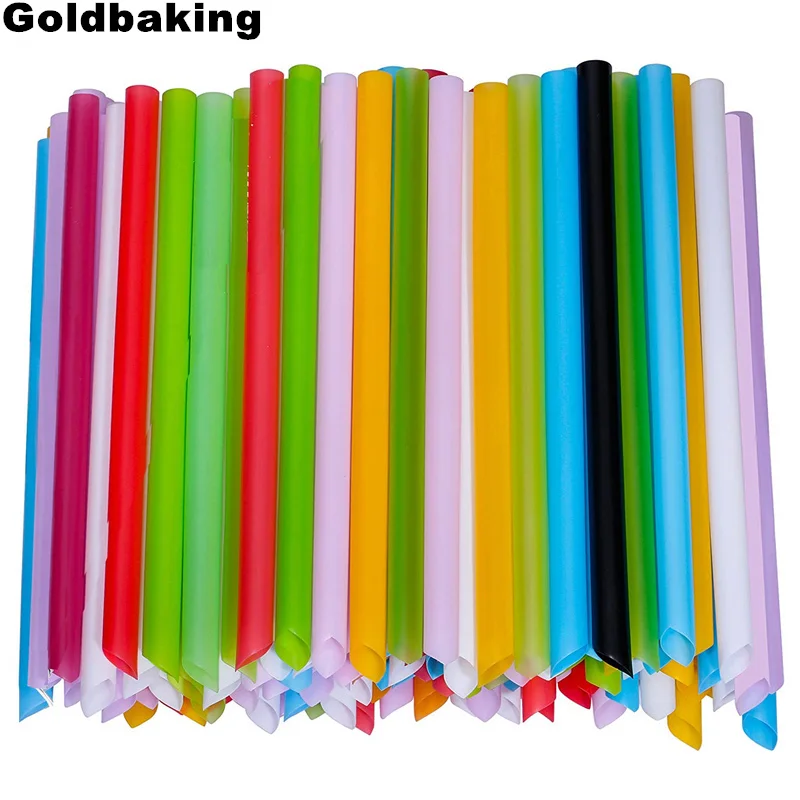 100 Stück Flexible Trinkhalme Plastik Strohhalme in Verschiedenen bunten Farben