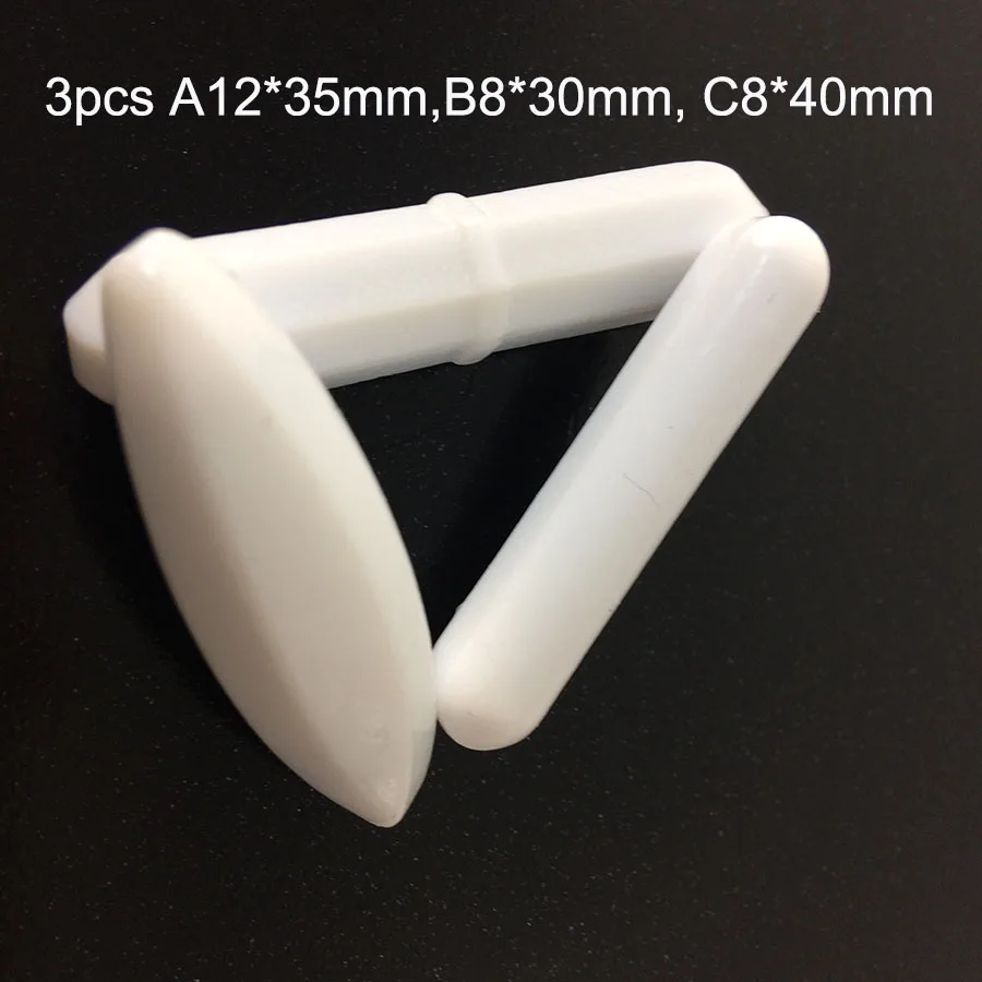 

Free shipping big Size 3 piece Magnetic Stirrer Mixer Stir Bars White Color