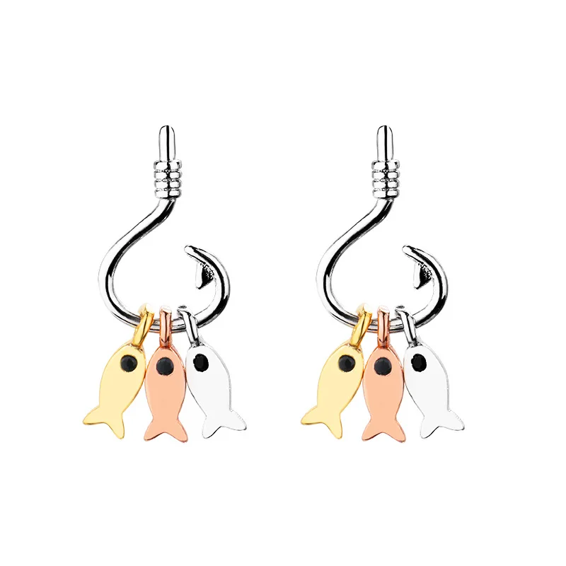 

Stud Earrings 925 Sterling Fish Shape Silver Earrings For Women Earings Fashion Jewelry Small Brinco Oorbellen Earing EH1190