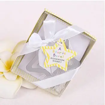 

Double Star metal tassels Bookmark Wedding supplies lottery game gift 50pcs/lot wedding Favor back To School Student's favors