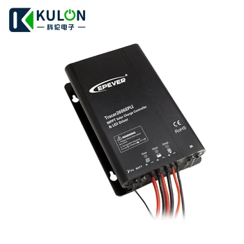 

EPEVER Tracer2606EPLI 10A 12V 24V Lithium Battery MPPT Solar Charge Controller with constant current LED Driver IP68