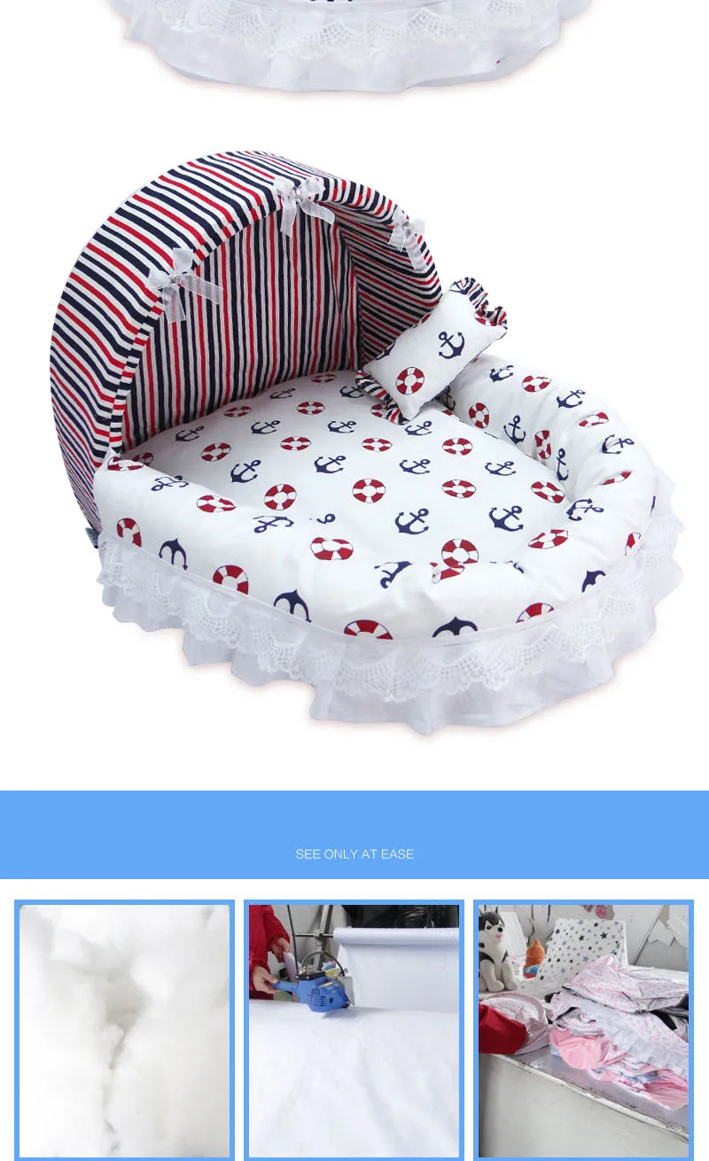 Title 8, Comfortable Dog Lovely Bed Soft PP Cotton Pet P...