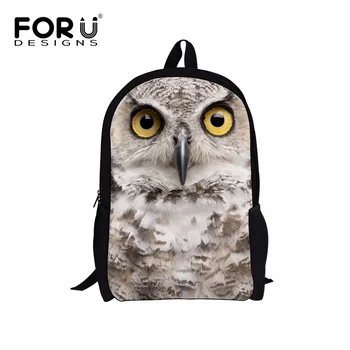 

FORUDESIGNS Children 3D Animals Owl Printing Backpack Kids Backpacks Boys Mochila Cool Horse Dinosaur School Bags Kids Bagpack
