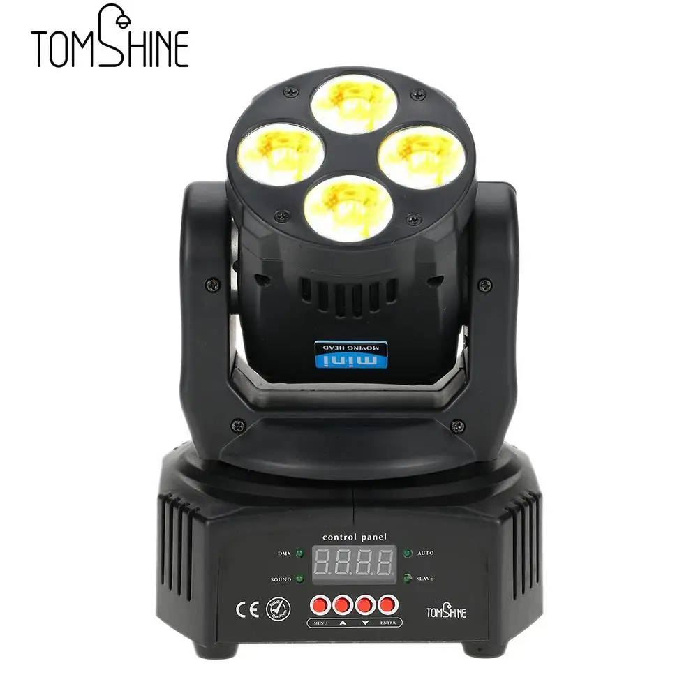 

Tomshine 60W 4 LED RGBW Washing Effect Moving Head Stage Light AC90-240V 16/18 Channels Sound Activation DMX512 Master-Slave