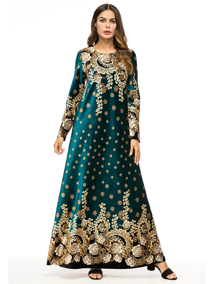 Arabic kaftan dresses dubai 2018 winter fashion high quality slimming