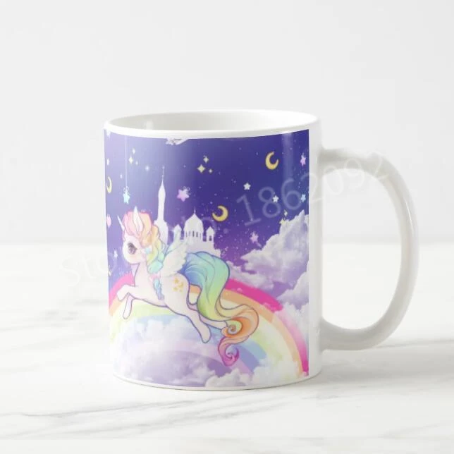 Kawaii Pastel Unicorn Mug Chic Galaxy Unicorn Coffee Mug Tea Cup Girly