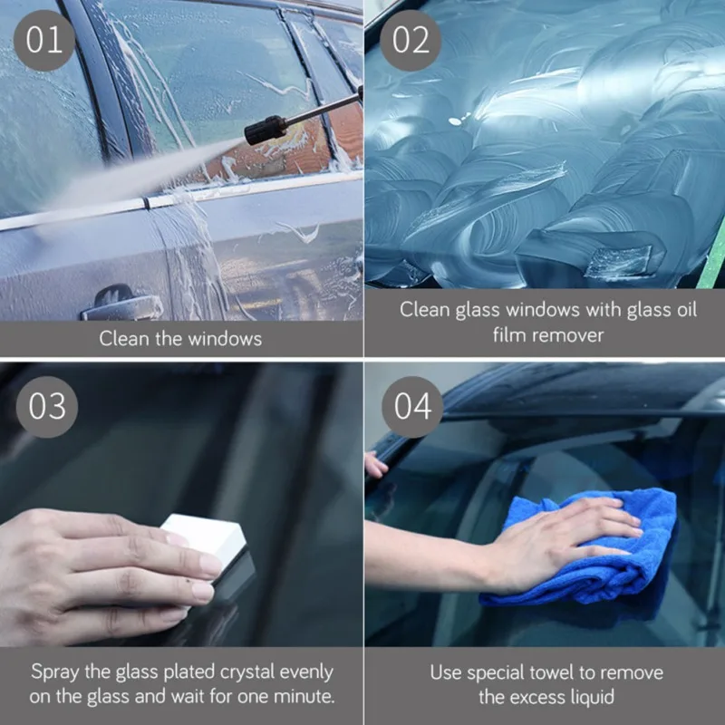 Auto windscreen coating Liquid Glass Nano tech Car Coating Kit Crystal Hydrophobic Rain Water Repel Car Window Cleaning 120ml