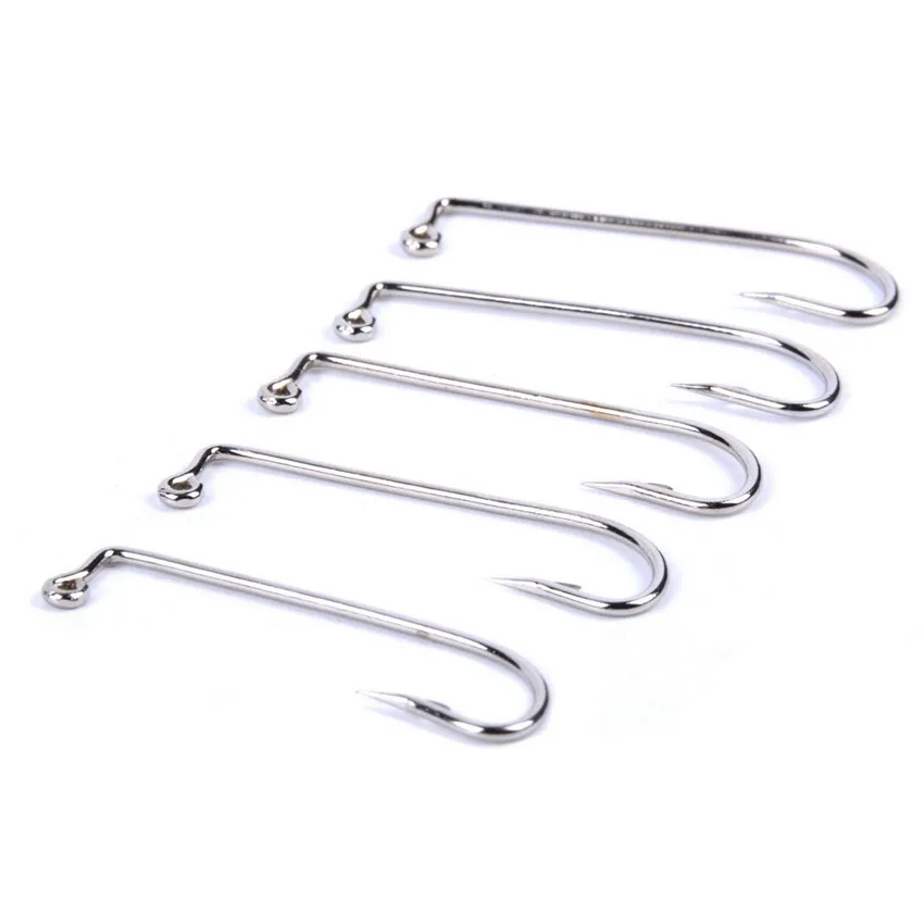 100pcs Offset Jig Hook Size 1/0 5/0 High Carbon Steel Bent Saltwater