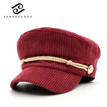 Тенденции моды Бейсбол вельвет Бейсбол кепка мужская и женская темно-шляпа армейский милитари Регулируемый головной убор вельвет с плетеной веревки