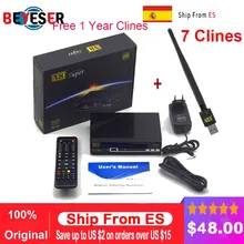 1 Year Europe Clines Original V8 Super DVB-S2 decoder Satellite Receiver +USB WiFi Support 1080P Full HD 3G IPTV powervu cccam