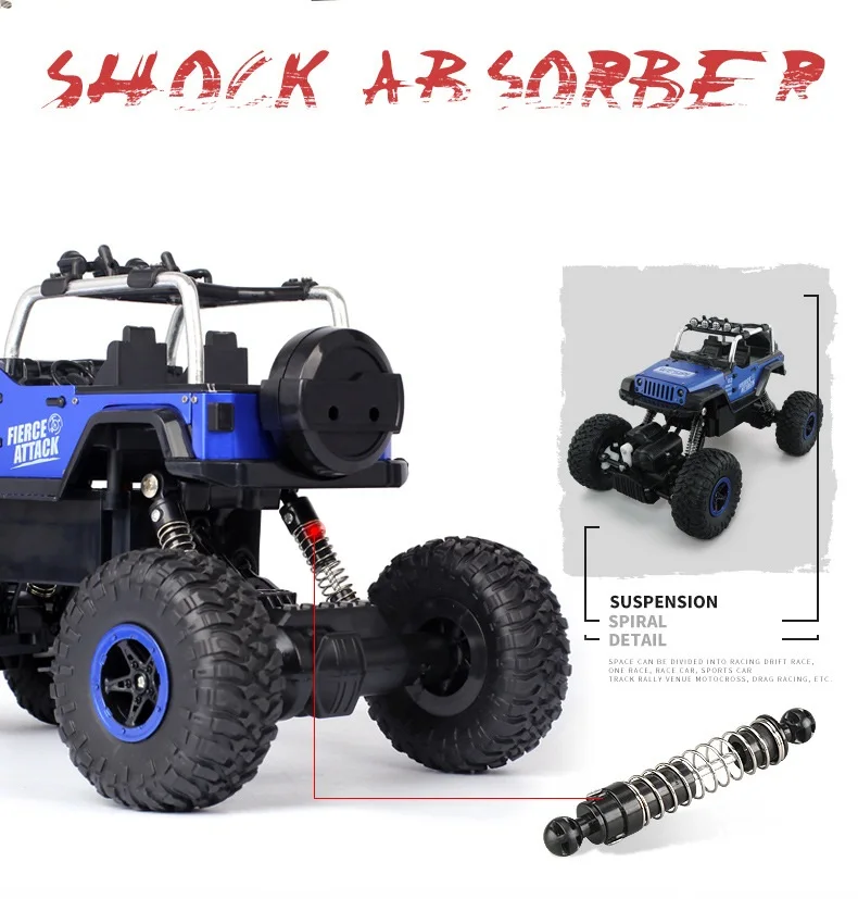 YUKALA 1/18 2,4G 4CH 4WD Rock Crawlers 4x4 вождение автомобиля пульт дистанционного управления модель внедорожника игрушки с светильник