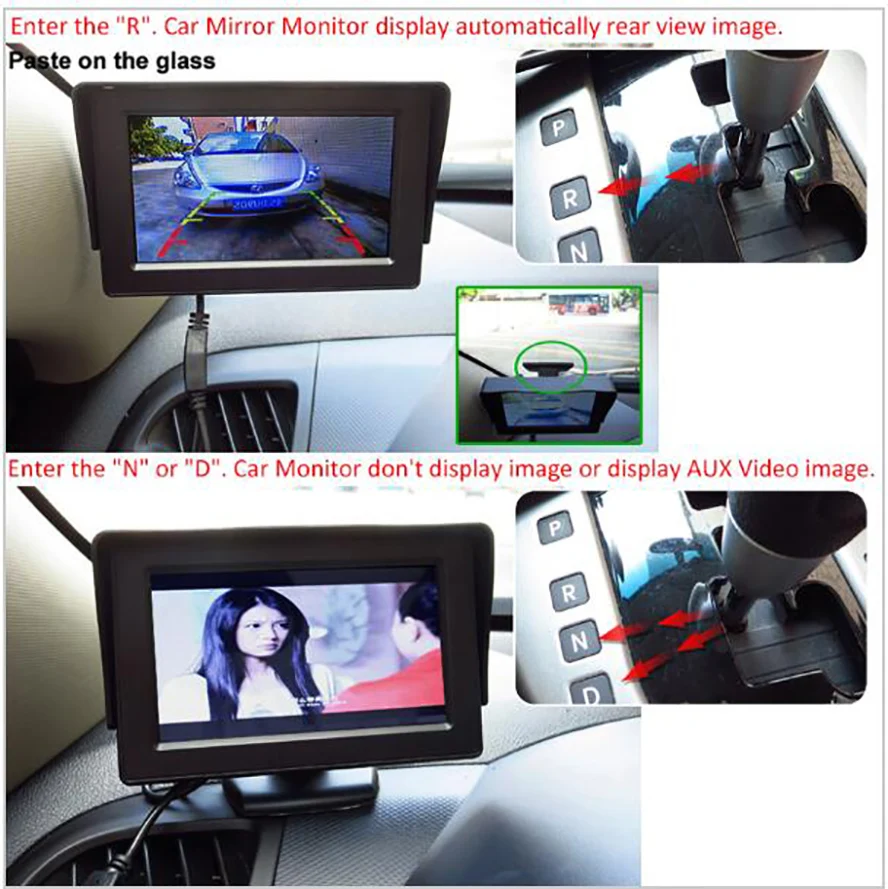 5 &quot5 дюймов цифровой CCD автомобильный монитор 800*480 TFT LCD 16:9 экран заднего вида для