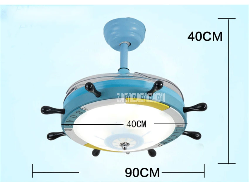 24 Вт 220 В 42SW-0004 руль мультфильм детский потолочный вентилятор спальня переменный свет переменная частота потолочный вентилятор+ пульт дистанционного управления