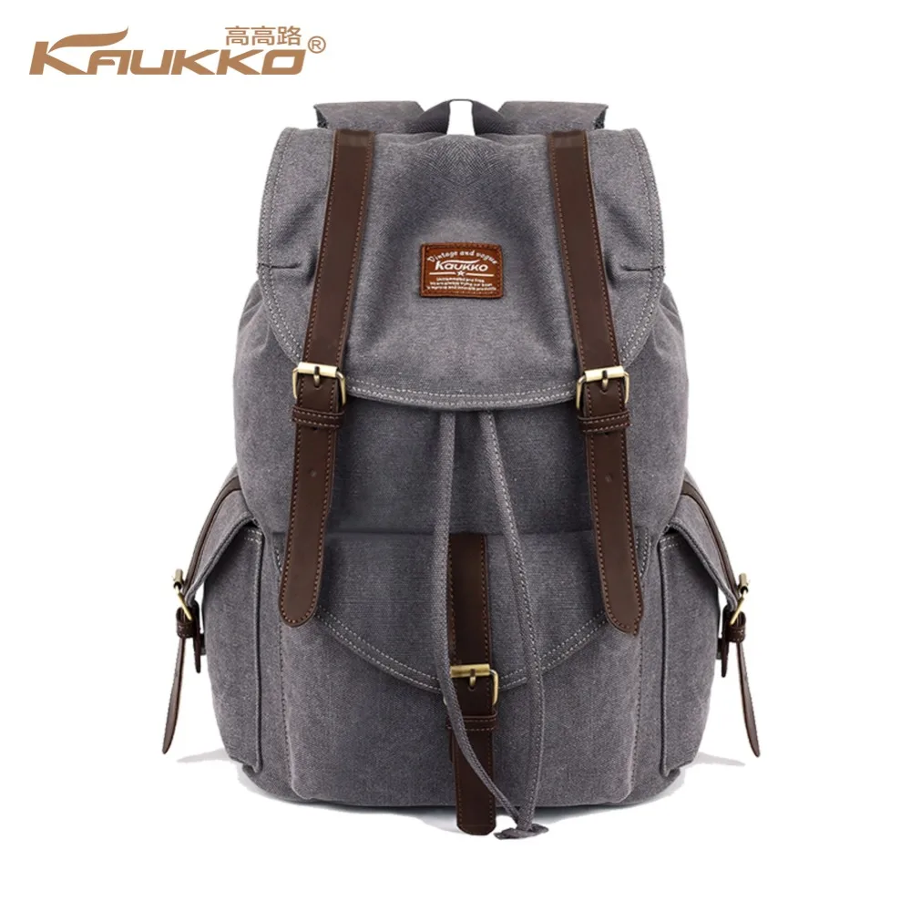 

KAUKKO vintage canvas backpack backpack school bag laptop backpack men canvas backpack