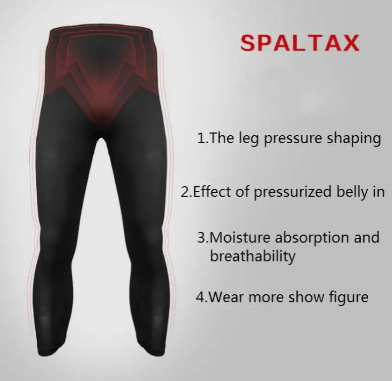Весенне-осенние длинные облегающие Бодибилдинг мужская одежда бесшовные Spaltax высокие эластичные гигроскопические дышащие Формирующие брюки - Цвет: pant