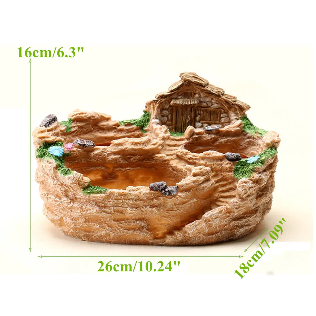 1 X Resin Garden Flower Planter Herb Cactus Succulent Plant Pot Box Home Decor