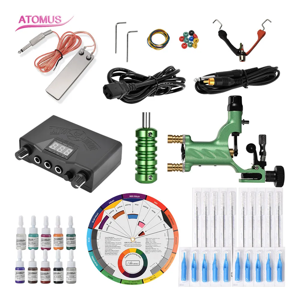 

Tattoo Machine Rotary Tattoo Machine Pen Professional Complete Kit Set Pen Machine Complete Kit Liner Shader Gun Motor Pro Kits
