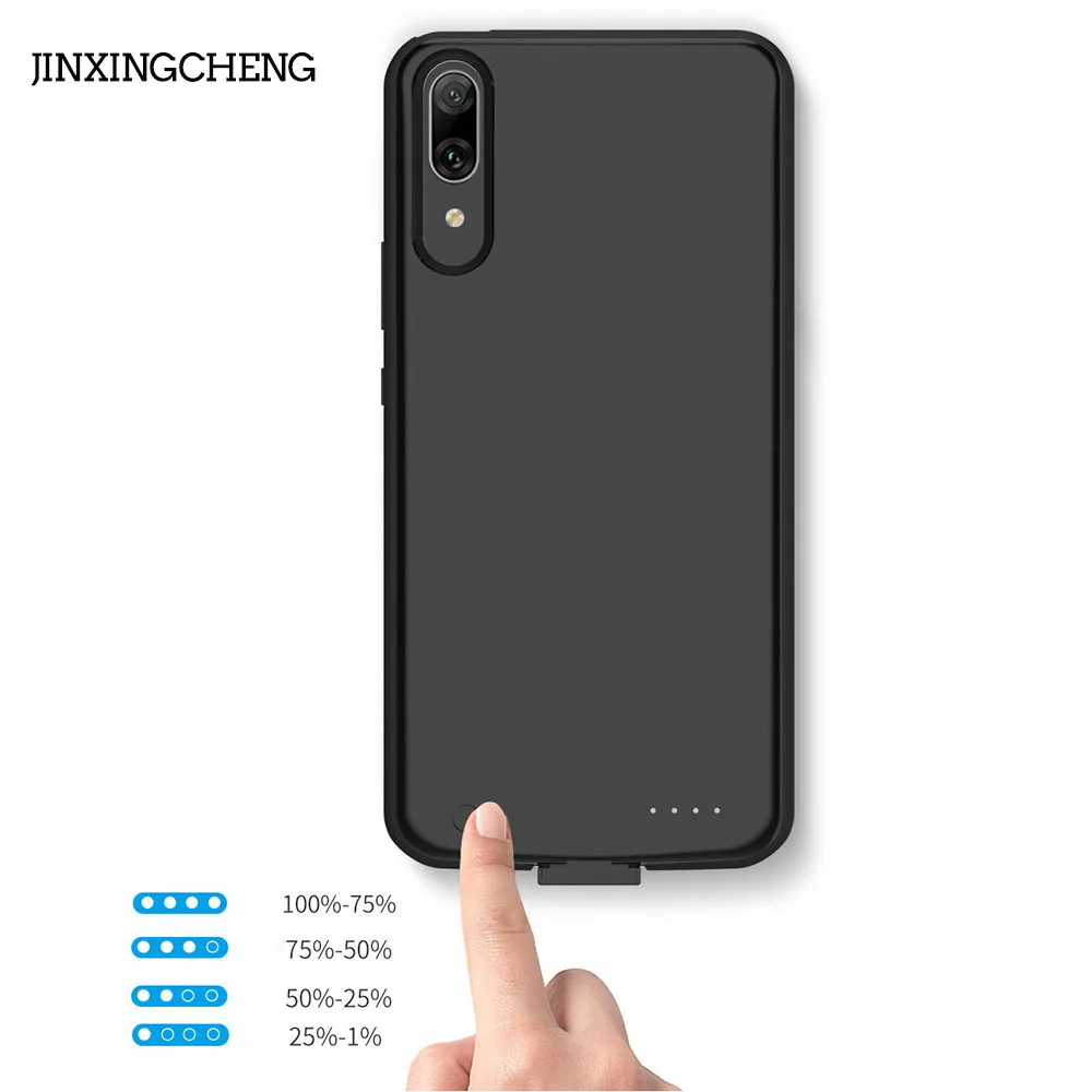 

JINXINGCHENG Fashion Fast Charger Battery Case for Huawei Enjoy 9 6500mAH Silicone Frame Back Clip Fast Battery Charger Cover