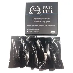 5 шт. Innokin isub кал bvc катушки 0.5ohm 30-60 Вт/2ohm (10-25 Вт) для isub/isub V Танк 100% органический хлопок влагу электронные сигареты