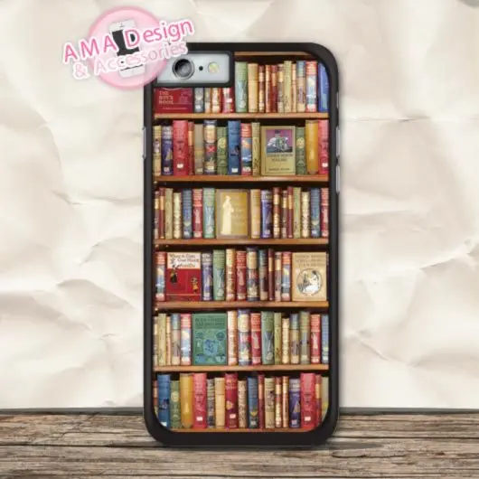 

Vintage Retro Bookshelves Cover Case For Apple iPhone X Xs Max Xr 8 7 6 6s Plus 5 5s SE 5c 4 4s For iPod Touch