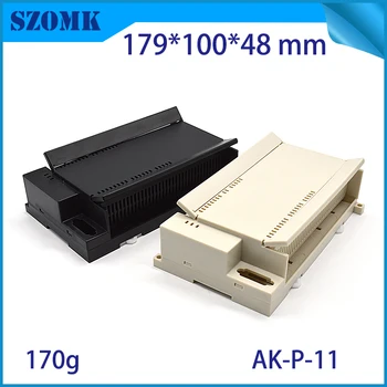 

10 pieces, 179*100*48mm high quality abs din rail enclosure electronics plastic junction housing PLC custom plastic project box