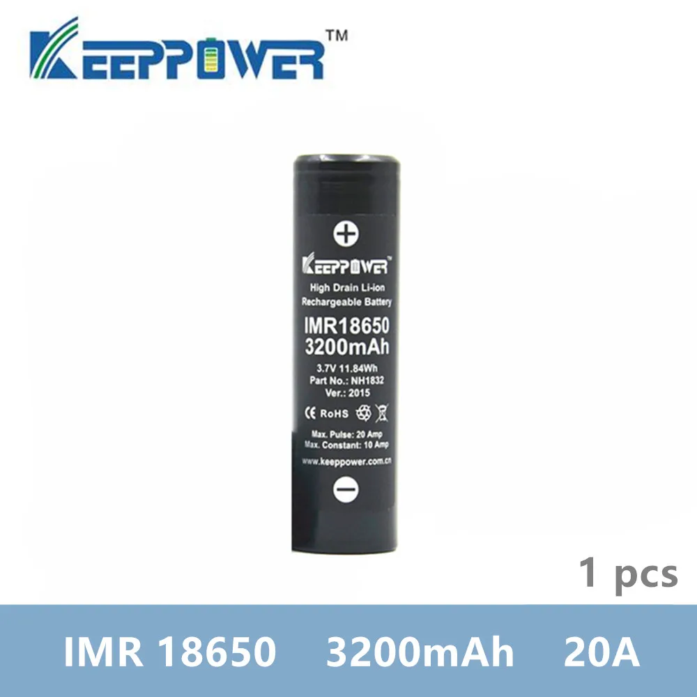 Аккумулятор Keeppower IMR 18650 3200 мА ч IMR18650 3 7 в максимальный разряд 20 А 1 шт. | Электроника