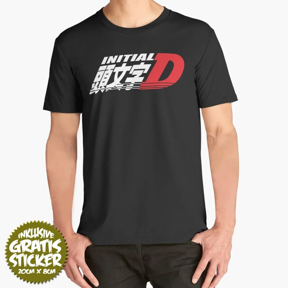 Футболка с надписью Initial D наклейкой Jdm Trueno Lewin Ae86 хлопковая футболка для всей