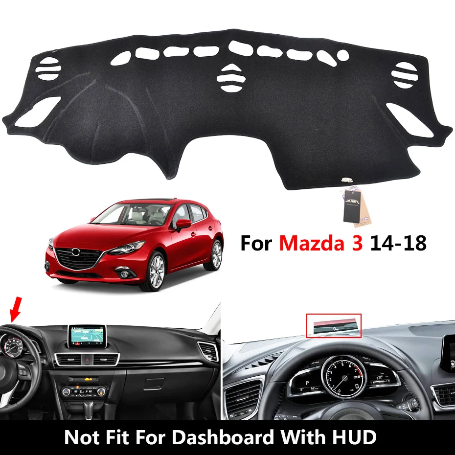 Автомобиля тире крышка коврик приборной панели крышки для коврового покрытия для Mazda3 Mazda 3 Axela 2003 2005 2006 2008 - Название цвета: Mazda3-LHD 14-18