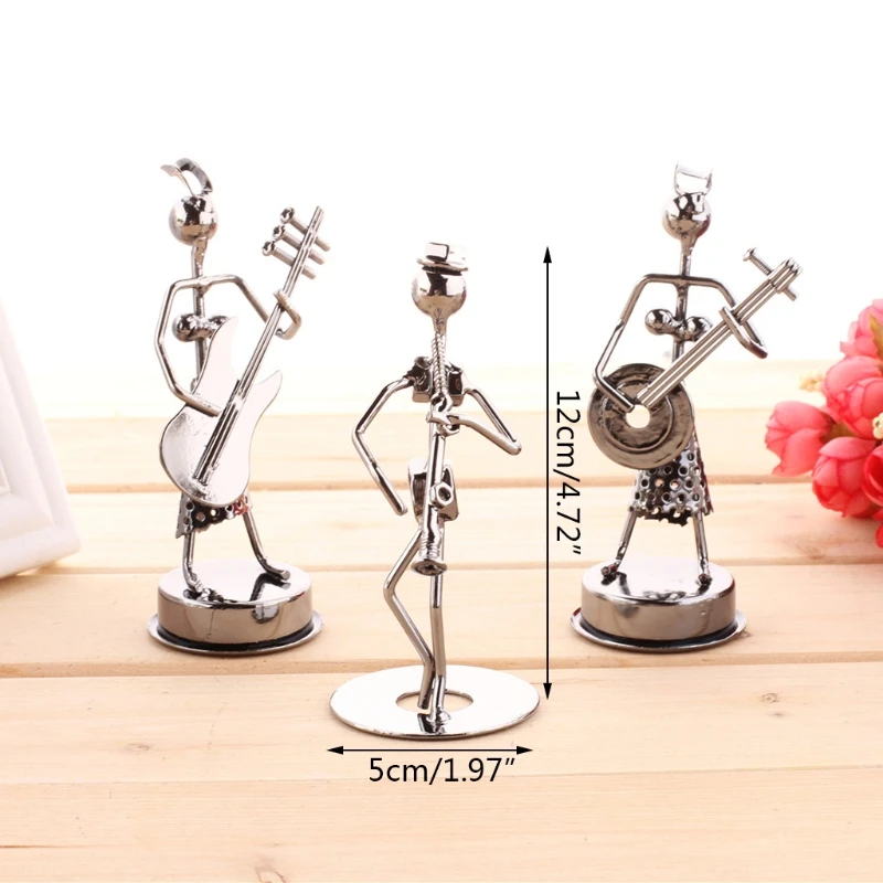

1 PCS Mini Iron Music Band Model Miniature Musicians Figurines Arts Craft Decorations Random art collection appreciation