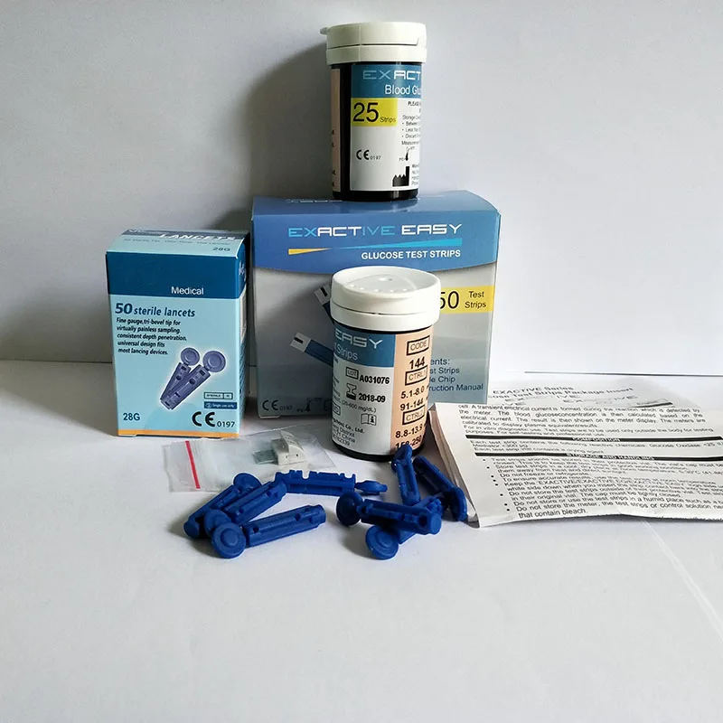 Exactive-Easy-50-Tablets-Test-Strips-50-Blood-Lancets-for-Blood-Glucosemeter-Special-Test-Paper-Expendables