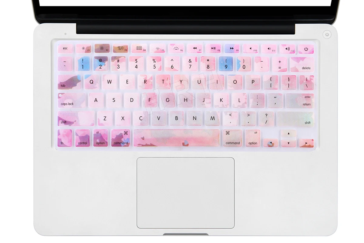 HRH водонепроницаемые тонкие модные переводные наклейки силиконовые английские клавиатуры крышки клавиатуры протектор кожи для Mac book Pro 1" 15" 1" Air retina - Цвет: Pink Marble