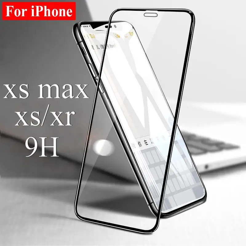 

Protective glass on for Apple iPhone XS Max XR tempered glas aphone aifon x s r xsmax screenprotector verre tremp sheet armor 9H